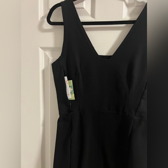 Betabrand Sudden Chemistry V-neck Dress in Black - Picture 10 of 11